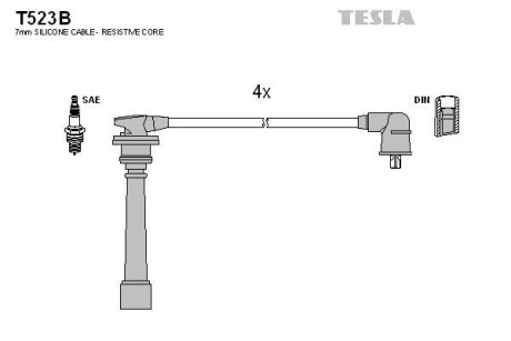 Комплект кабелей зажигания Tesla Motors t523B