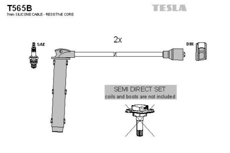 Комплект кабелів запалювання Tesla Motors t565B