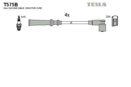 Комплект кабелей зажигания Tesla Motors t575B