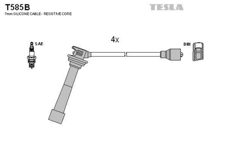 Комплект кабелей зажигания Tesla Motors t585B