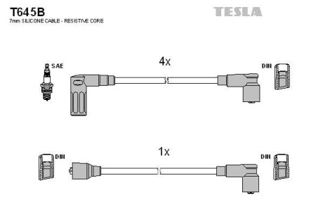 Комплект кабелей зажигания Tesla Motors t645B