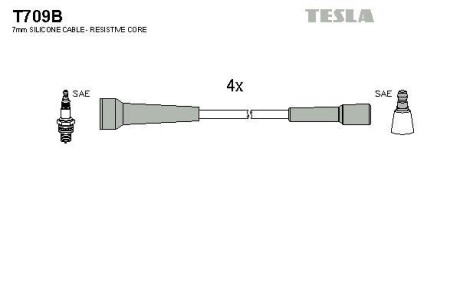 Комплект кабелей зажигания Tesla Motors t709B