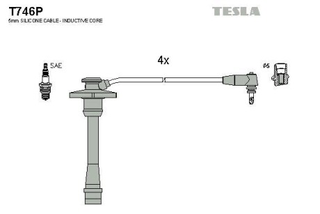 Комплект кабелей зажигания Tesla Motors t746P