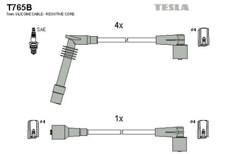 Комплект кабелей зажигания Tesla Motors t765B