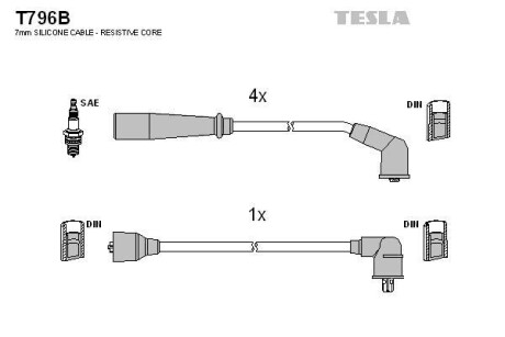 Комплект кабелей зажигания Tesla Motors t796B