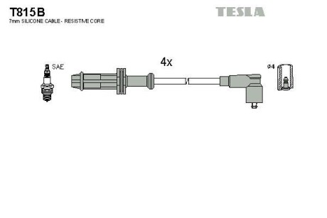 Комплект кабелів запалювання Tesla Motors t815B