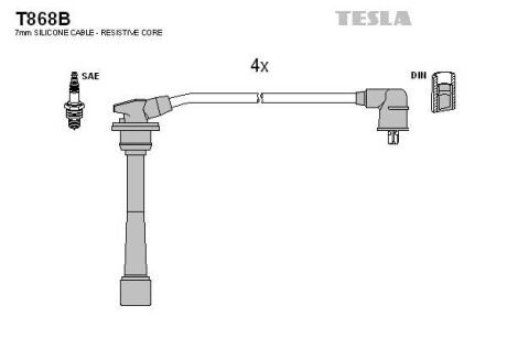 Комплект кабелей зажигания Tesla Motors t868B