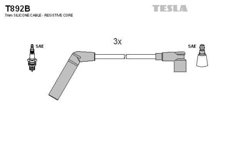 Комплект кабелей зажигания Tesla Motors t892B