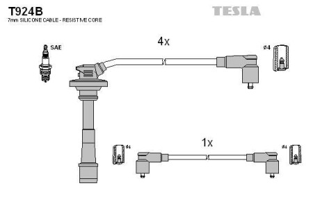 Комплект кабелей зажигания Tesla Motors t924B