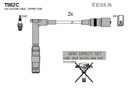 Комплект кабелів запалювання Tesla Motors t982C