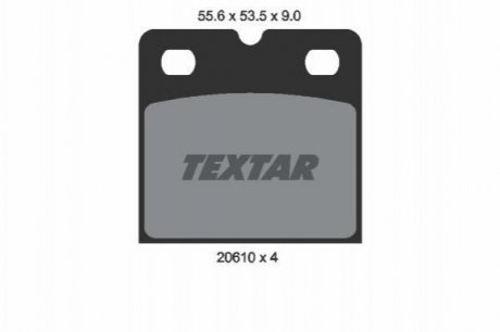 Комплект тормозных колодок Jaguar XK, XJ, Tesla Model S, Model X TEXTAR 2061005
