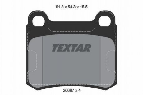 Комплект гальмівних колодок з 4 шт. дисків TEXTAR 2068701