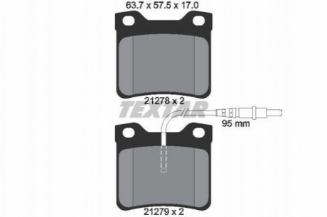 Купить PEUGEOT Тормозные колодки задн.дисковые с датчиками 605/VITO Peugeot 605, 406 TEXTAR 2127801 (фото1) подбор по VIN коду, цена 683 грн.
