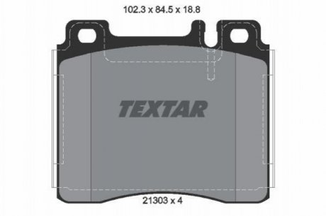 Комплект гальмівних колодок з 4 шт. дисків TEXTAR 2130304