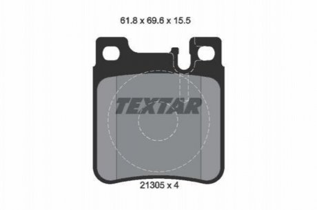 Комплект гальмівних колодок з 4 шт. дисків TEXTAR 2130501