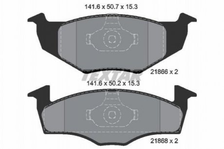 Комплект гальмівних колодок з 4 шт. дисків TEXTAR 2186601