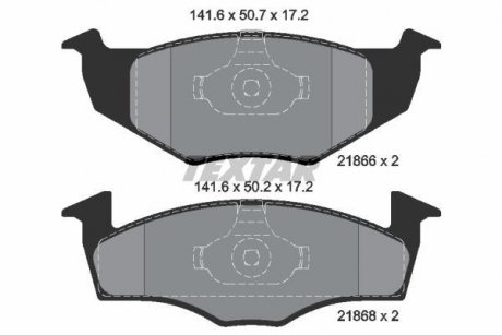 Комплект гальмівних колодок з 4 шт. дисків TEXTAR 2186602