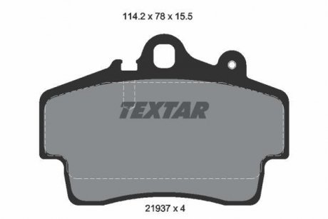 Тормозные колодки (передние) Porsche Boxster/Cayman 2.5/2.7 96-09 TEXTAR 2193702