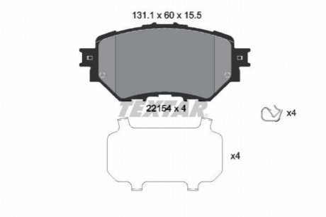 Колодки гальмівні (передні) Mazda 3 1.5-2.5 13- (Akebono) Mazda 3 TEXTAR 2215401