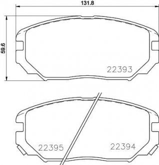 ТОРМОЗНЫЕ КОЛОДКИ HYUNDAI Sonata/Grandeur "F "05-11 TEXTAR 2239301