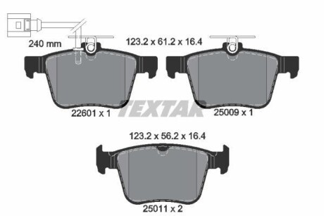 Гальмівні колодки AUDI RS3/RSQ3/TT "R "13>> Audi A3 TEXTAR 2260101