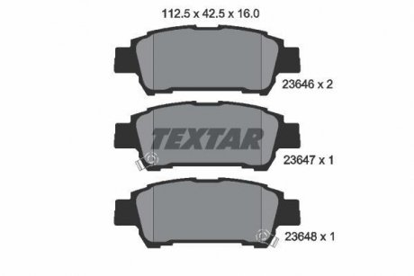 Купити Гальмівні колодки TOYOTA Avensis Verso/Previa "R "00>> Toyota Previa, Avensis TEXTAR 2364601 (фото1) підбір по VIN коду, ціна 1024 грн.