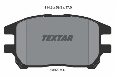 Комплект гальмівних колодок з 4 шт. дисків TEXTAR 2392901