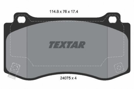 Купить Тормозные колодки (передние) Chrysler 300C/Geep Grand Cherokee 04-12 Chrysler 300C, Jeep Grand Cherokee TEXTAR 2407501 (фото1) подбор по VIN коду, цена 4687 грн.