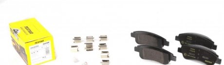 Комплект гальмівних колодок з 4 шт. дисків Citroen Berlingo, C3, Peugeot Partner, 208, Citroen Xsara, Peugeot 207, 206, 307, Citroen C2, C4, DS3 TEXTAR 2410101