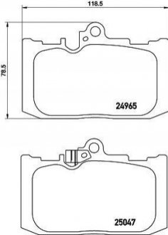 Колодки гальмівні (передні) Lexus GS 12-/ RC 14- (Advics) Lexus GS TEXTAR 2496501