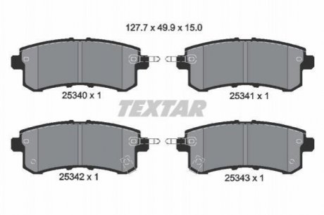 Комплект тормозных колодок TEXTAR 2534001