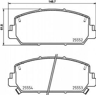 Купить Тормозные колодки дисковые Acura RDX TEXTAR 2555201 (фото1) подбор по VIN коду, цена 3162 грн.