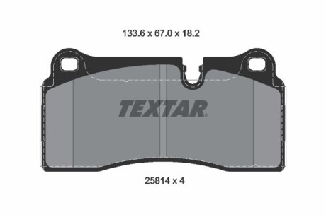 ТОРМОЗНЫЕ КОЛОДКИ BMW M2/M3/M4 "R "14-21 TEXTAR 2581401