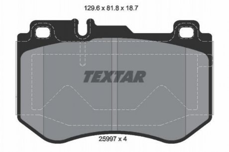 Комплект тормозных колодок TEXTAR 2599701