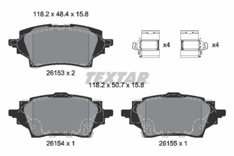 Комплект тормозных колодок Toyota C-HR TEXTAR 2615301