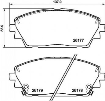 Колодки гальмівні (передні) Mazda 3 19- TEXTAR 2617701