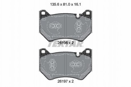 Колодки гальмівні (передні) Audi Q5 19- (Brembo) TEXTAR 2619601