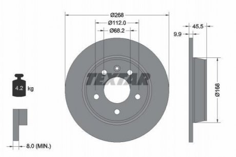 Диск тормозной Volkswagen Sharan, Ford Galaxy TEXTAR 92074303