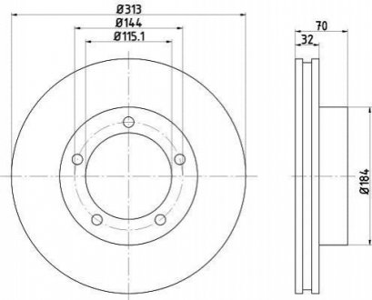 Диск тормозной Lexus LX, Toyota Land Cruiser TEXTAR 92108103