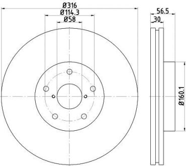 Передний вент. Subaru Tribeca (316x30) Subaru Tribeca, Outback TEXTAR 92199203