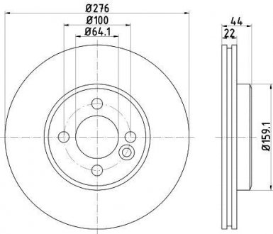 Купить A_Диск тормозной MINI Mini(R50,R52) "F D=276mm "01-"07 Mini Cooper TEXTAR 92262403 (фото1) подбор по VIN коду, цена 1820 грн.