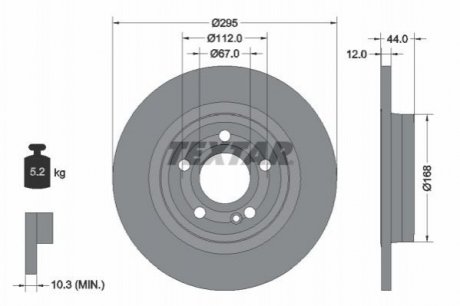 Диск тормозной Mercedes W177, CLA-Class TEXTAR 92323203