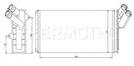 Купить Pадиатор печки Peugeot 806, Citroen Jumpy, Fiat Scudo, Peugeot Expert THERMOTEC d6P004TT (фото1) подбор по VIN коду, цена 1223 грн.