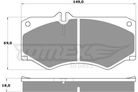 Колодки тормозные передние TOMEX Brakes tx 10-20