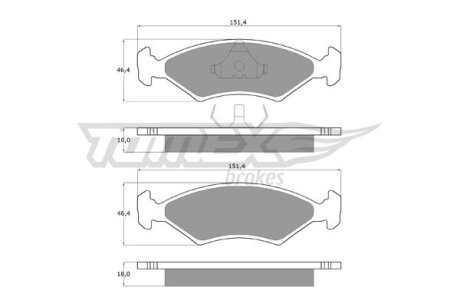 Купить Колодки тормозные передние TOMEX Brakes tx 10-28 (фото1) подбор по VIN коду, цена 581 грн.