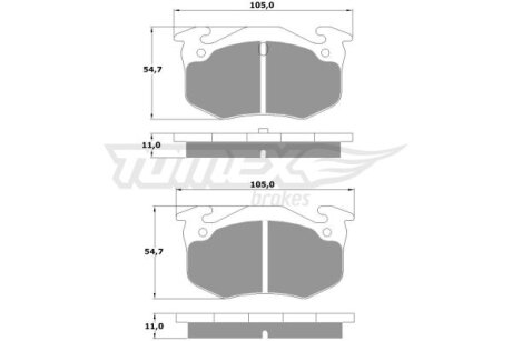 Колодки тормозные задние TOMEX Brakes tx 10-502