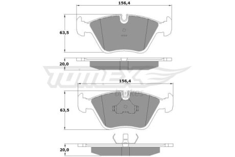 Купить Колодки тормозные передние TOMEX Brakes tx 10-69 (фото1) подбор по VIN коду, цена 878 грн.