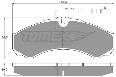 Колодки тормозные перед/зад. TOMEX Brakes tx 11-111
