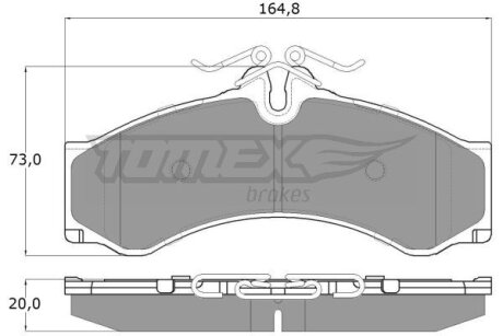 Купить Колодки тормозные перед/зад. TOMEX Brakes tx 11-48 (фото1) подбор по VIN коду, цена 1126 грн.