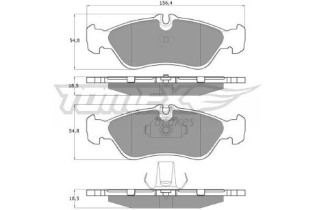 Купить Колодки тормозные задние TOMEX Brakes tx 11-49 (фото1) подбор по VIN коду, цена 606 грн.